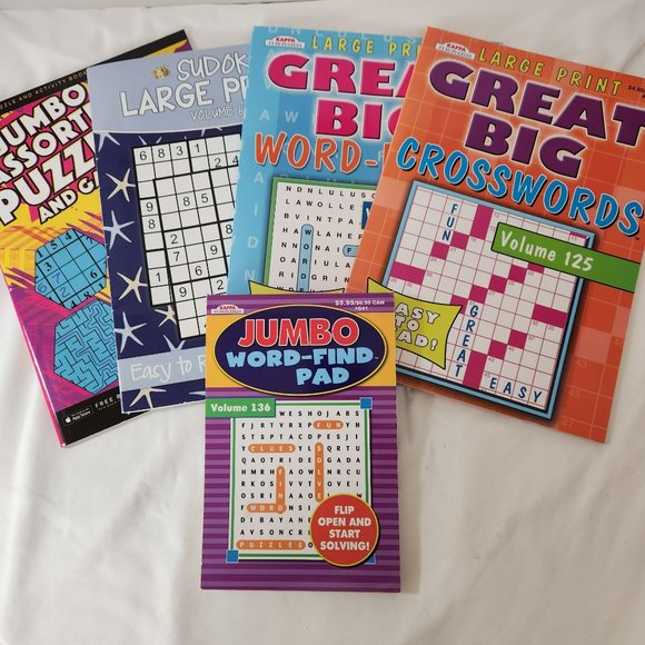 Big Print Puzzle Book Lot - Picture 2 of 5